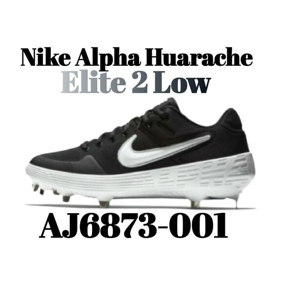 Nike Alpha Huarache Elite 2 Low Baseball Cleats Black/White AJ6873-001 7.5‎ main image 6